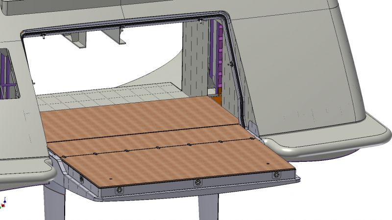 aft hatch for nautical carpentry